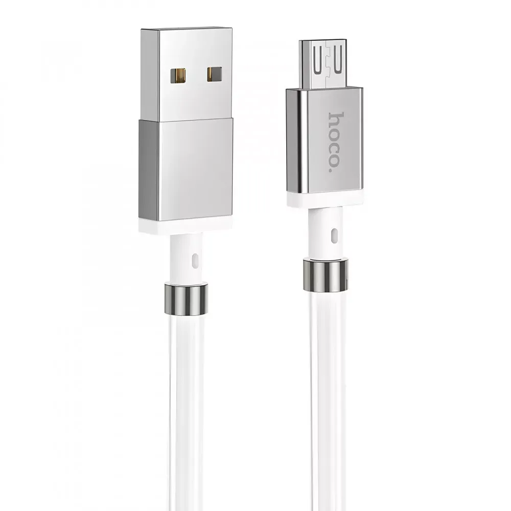 Кабель Micro 2.4A Hoco U91 Magnetic — White