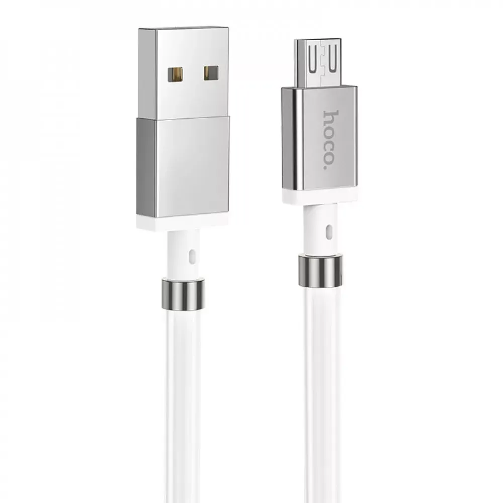 Кабель Micro 2.4A Hoco U91 Magnetic — White — фото 4