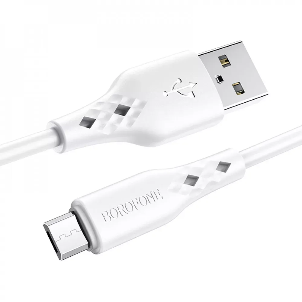 Кабель Micro 2.4A — Borofone BX48 — White