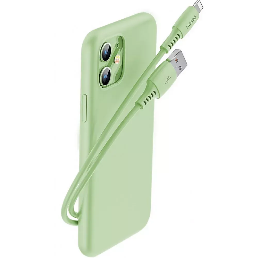 Кабель Lightning 2.4A Baseus Colourful — CALDC-06 Green — фото 3