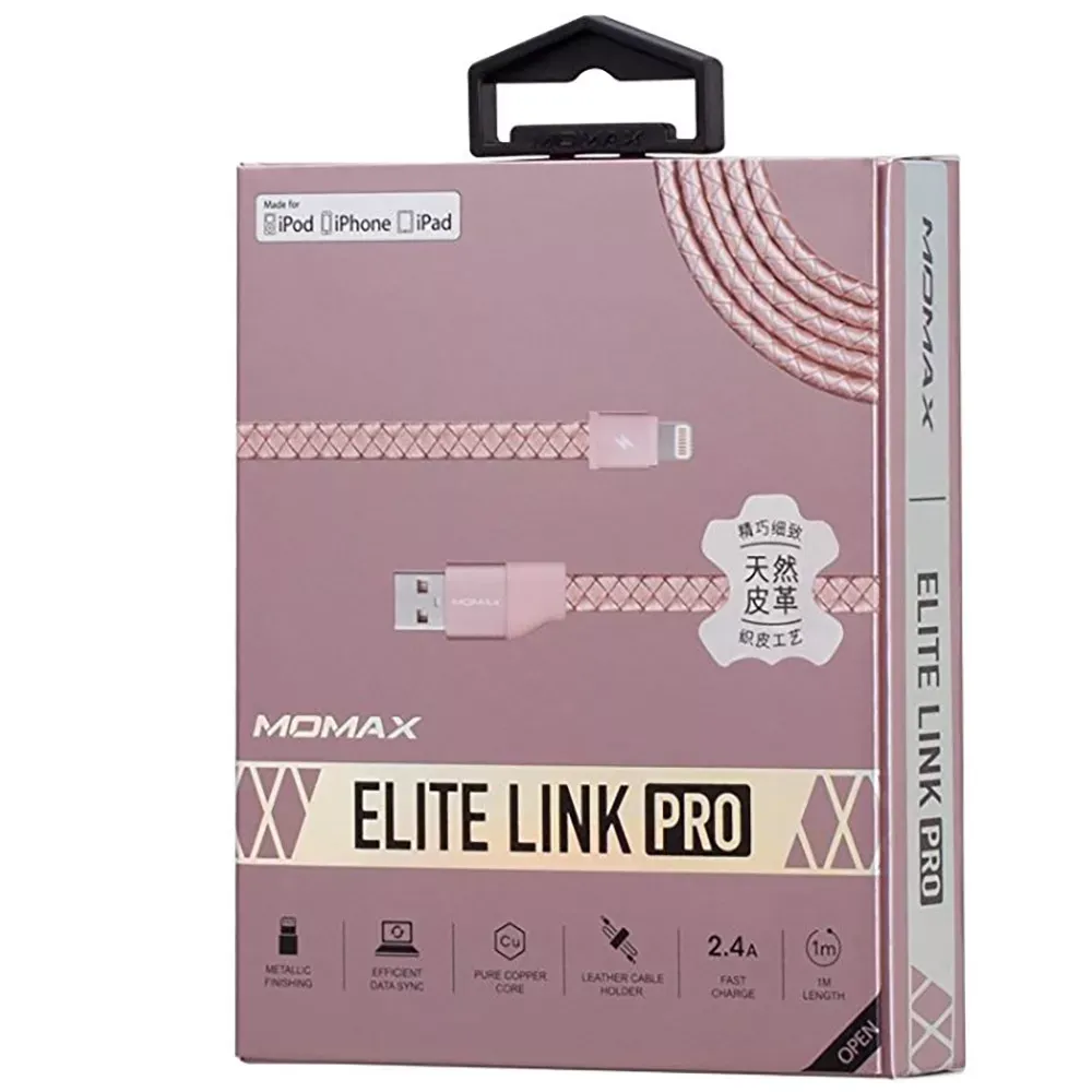 Кабель Lightning 2.4A Momax DL2 — Rose Gold — фото 2