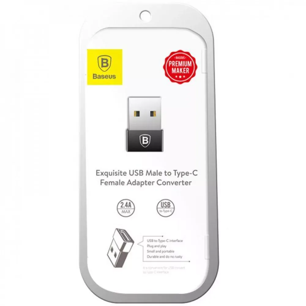 Adapter USB A To USB C Baseus Black — CAAOTG-01 Black — фото 2