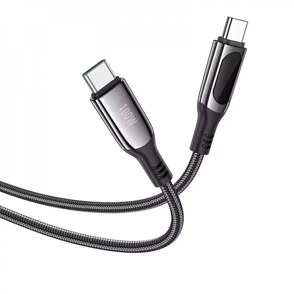 Кабель USB C to C 100W PD — Hoco S51 __ — Black — фото 5
