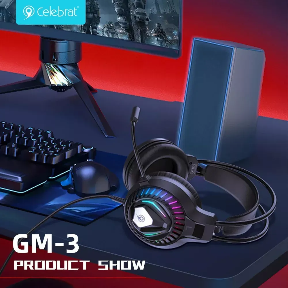 §Gaming Headset 3.5mm & USB — Celebrat GM-3 — Black — фото 5
