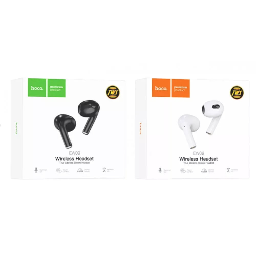 Bluetooth гарнітура TWS Hoco EW09 Soundman __ — Black — фото 3