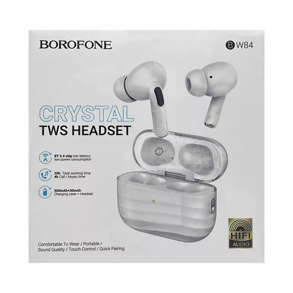 TWS Bluetooth Headset — Borofone BW84 — Ice Blue — фото 3