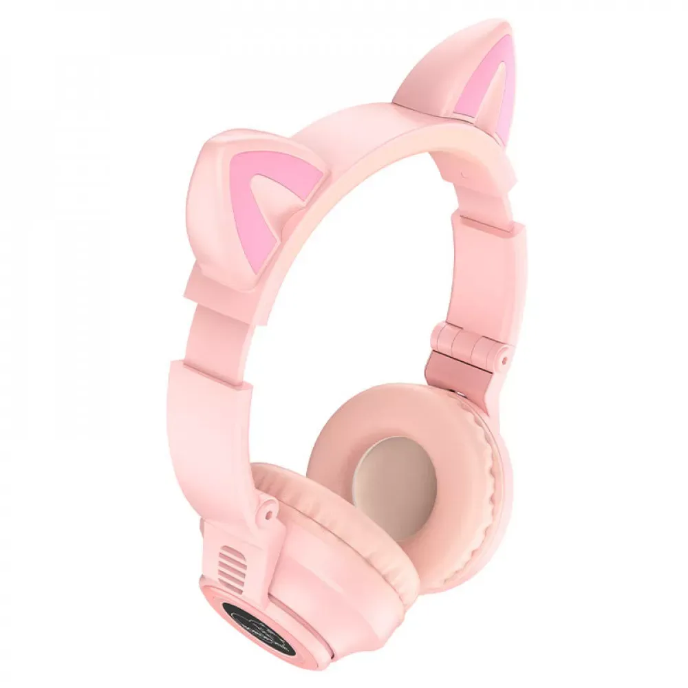 Навушники Bluetooth Borofone BO18 Cat ear — Pink — фото 4
