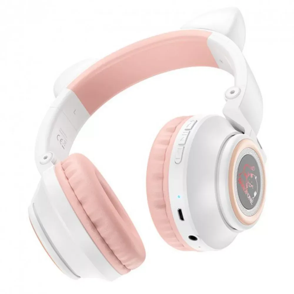 Навушники Bluetooth Borofone BO18 Cat ear — Pink — фото 5