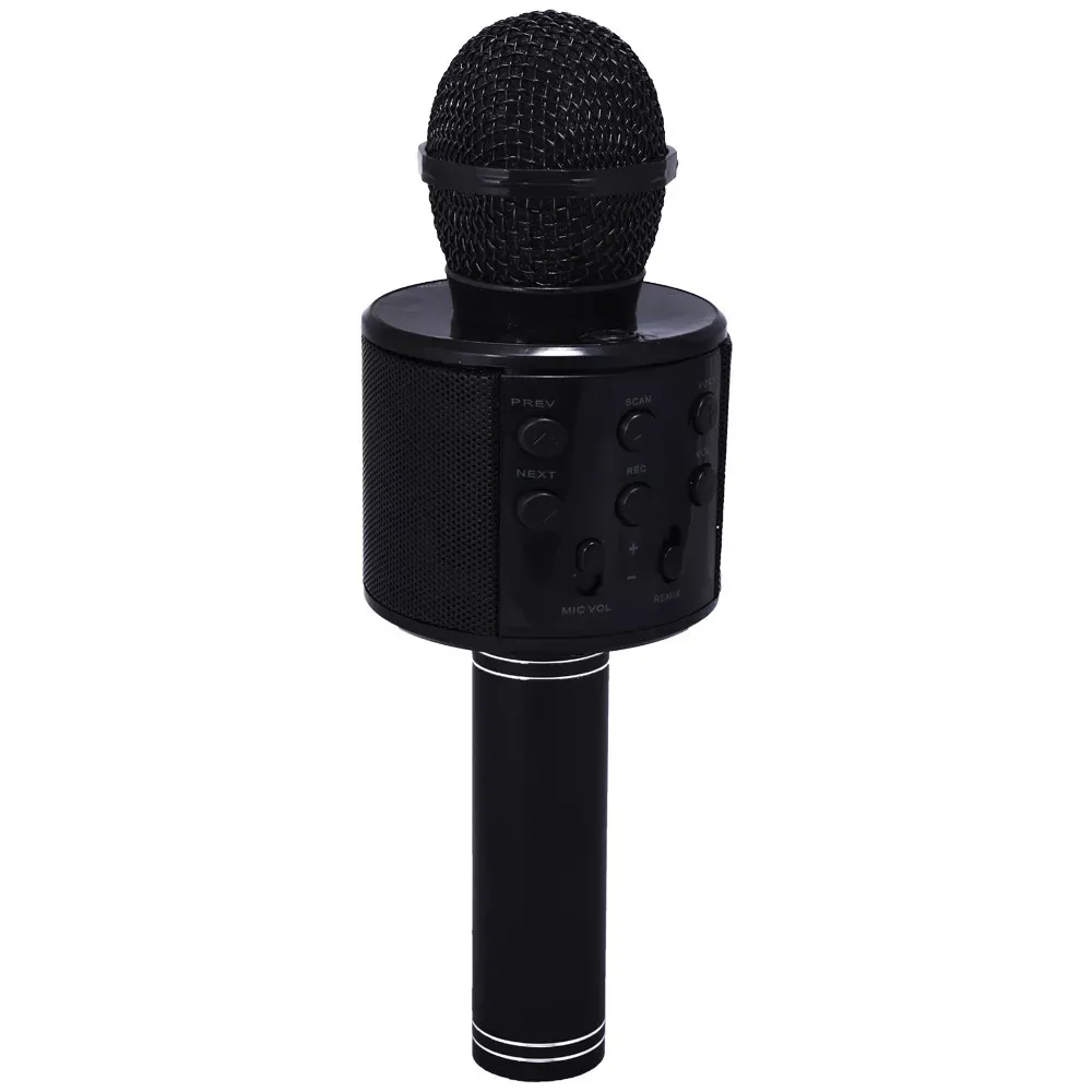 Bluetooth Караоке - мікрофон WS-858 — Black — Различные
