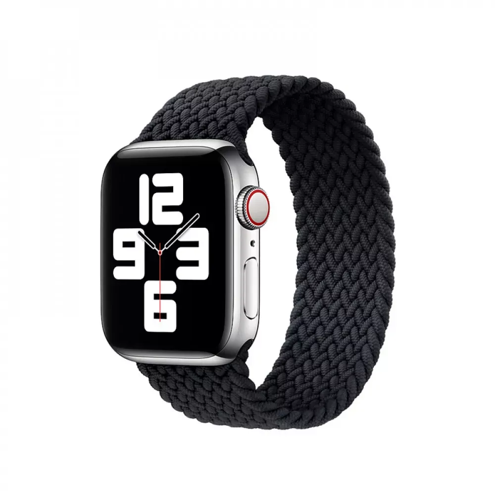 Ремінець Braided Solo Loop — Apple Watch 38 mm | 40 mm | 41 mm — Charcoal