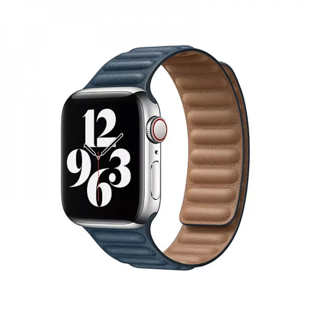 Ремінець Leather Link Apple Watch 38 mm 40 mm 41 mm — Blue