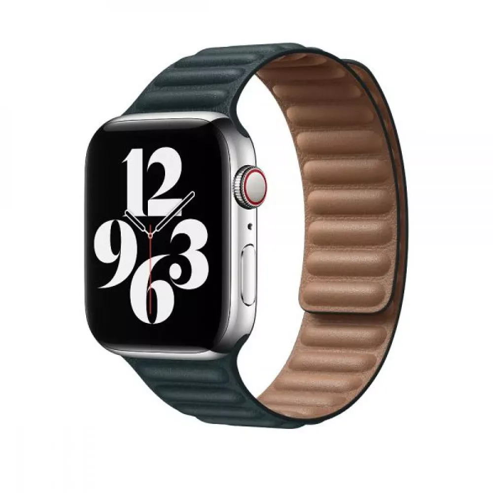 Ремінець Leather Link Apple Watch 38 mm 40 mm 41 mm — Green