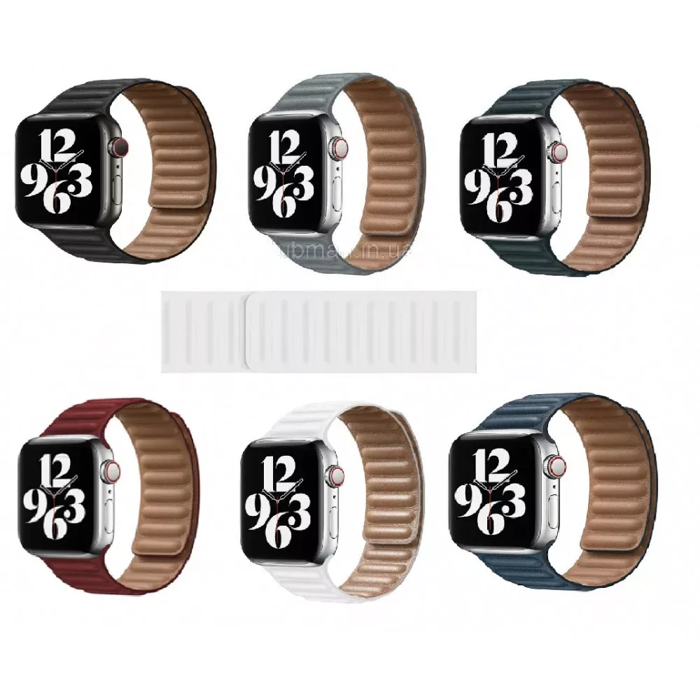 Ремінець Leather Link Apple Watch 38 mm 40 mm 41 mm — Green — фото 2