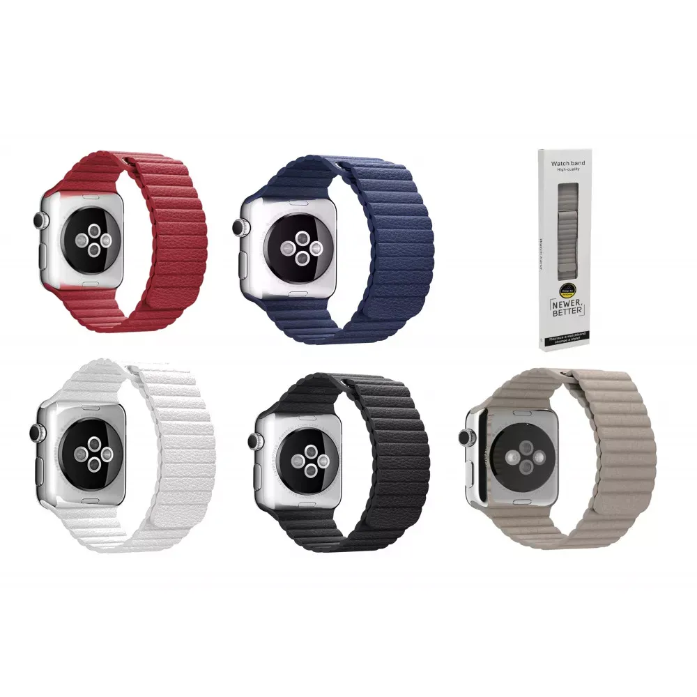 Ремінець Leather Loop Apple Watch 38 mm 40 mm 41 mm — Red — фото 3