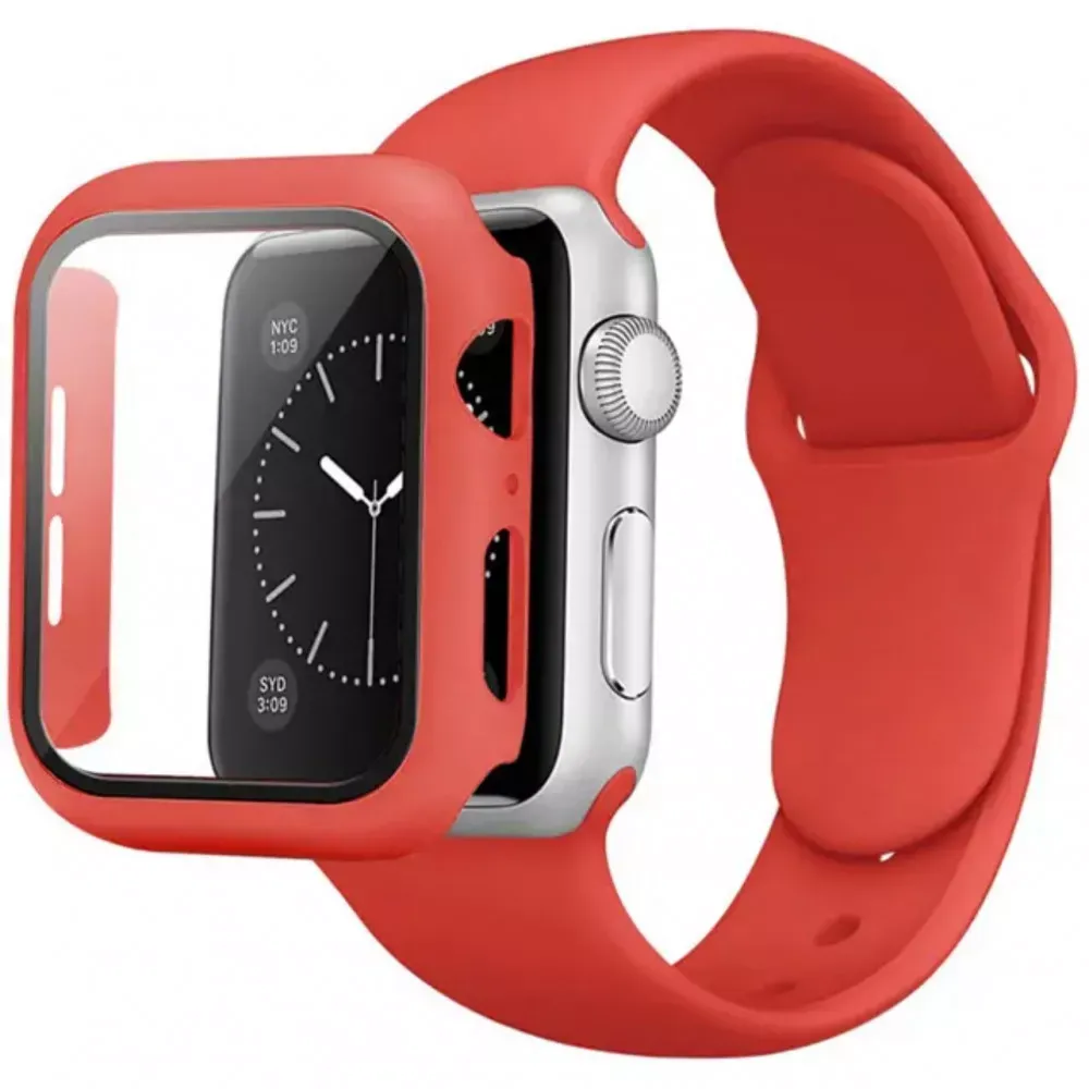 Ремінець Silicon & Glass Apple Watch 41 mm — Red