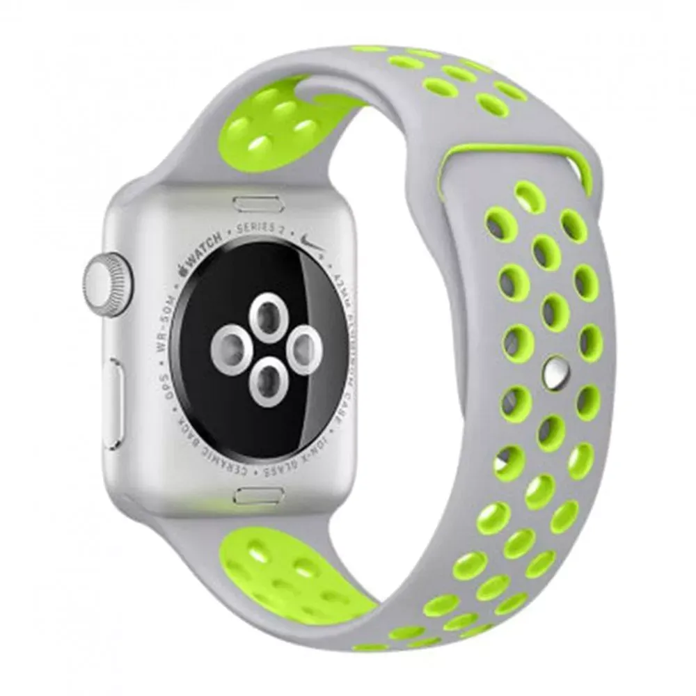Ремінець Sport Nike Apple Watch 38 mm 40 mm 41 mm — Gray & Green