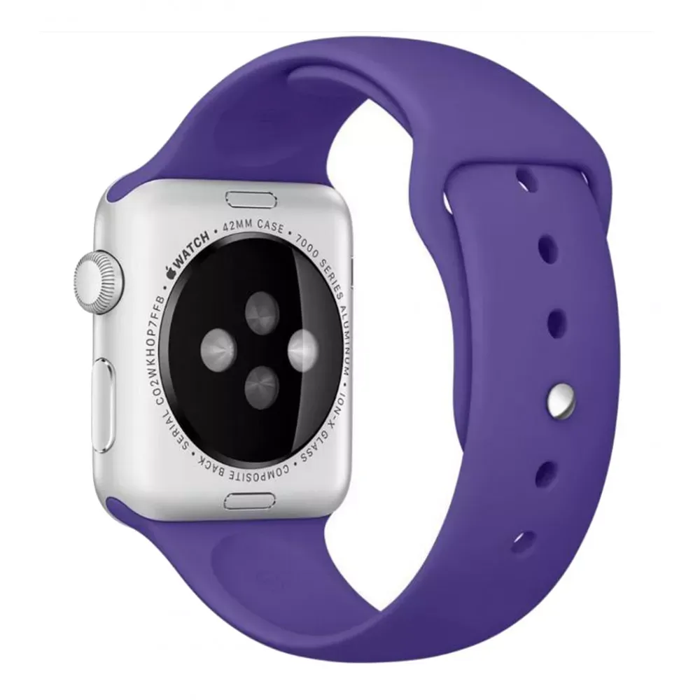 Ремінець Sport Band Apple Watch 42 mm 44 mm 45 mm 49 mm — Purple (45) — Различные Apple Watch Series 3 42 mm, Apple Watch Series 4 44 mm, Apple Watch Series 7 45 mm, Apple Watch Series 8 49 mm