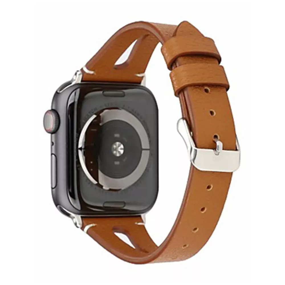 Ремінець Hermes Leather Attelage Single Tour — Apple Watch 42 mm | 44 mm | 45 mm | 49 mm — Brown — Различные Apple Watch Series 3 42 mm, Apple Watch Series 4 44 mm, Apple Watch Series 7 45 mm, Apple Watch Series 8 49 mm