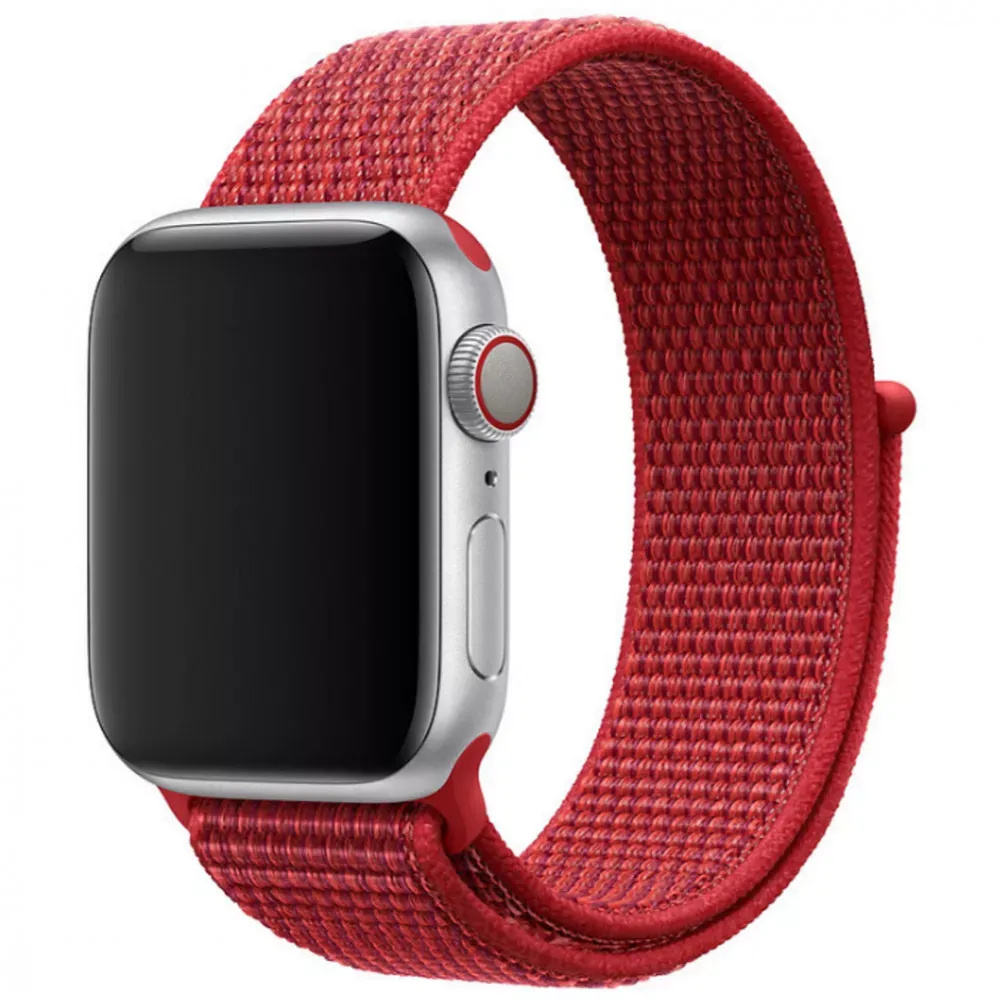 Ремінець Nylon Loop Apple Watch 42 mm 44 mm 45 mm 49 mm — Red