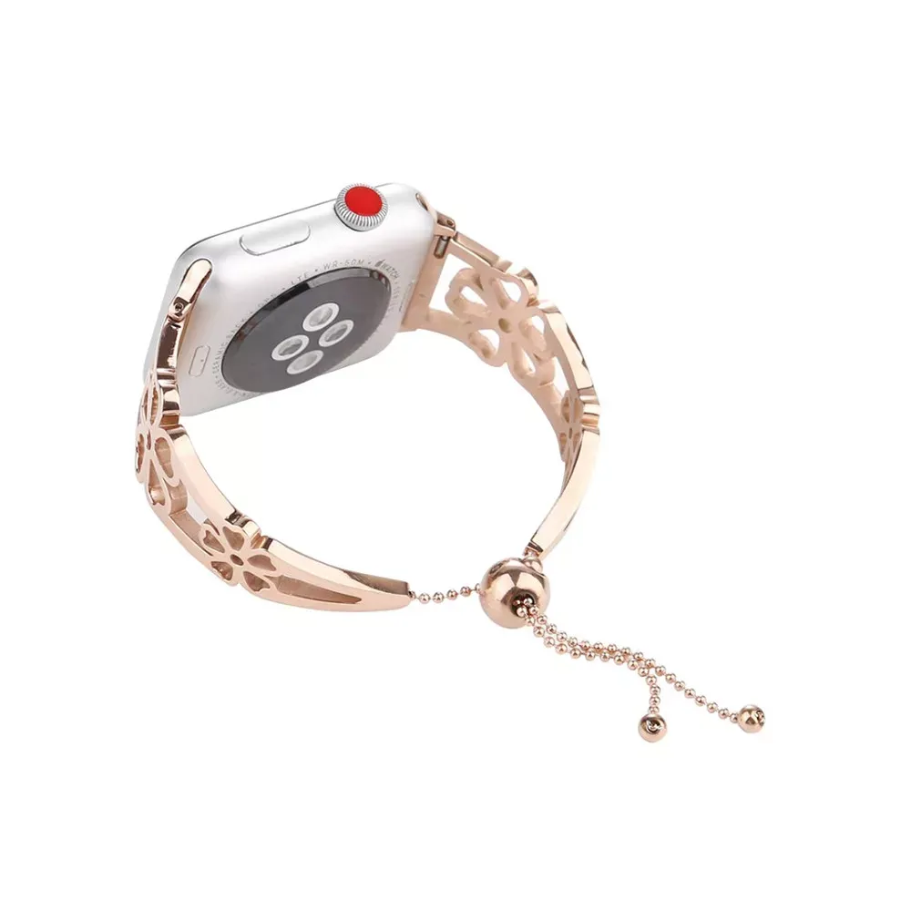 Ремінець Steel Series V-Floral Strap — Apple Watch 42 mm | 44 mm | 45 mm | 49 mm — Rose Gold — Различные Apple Watch Series 3 42 mm, Apple Watch Series 4 44 mm, Apple Watch Series 7 45 mm, Apple Watch Series 8 49 mm