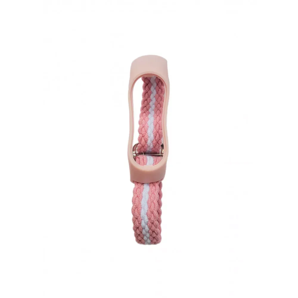 Ремінець Braided Xiaomi Mi Band 5 6 7 — Pink & White — Различные Xiaomi Mi Band 5, Xiaomi Mi Band 6, Xiaomi Mi Band 7