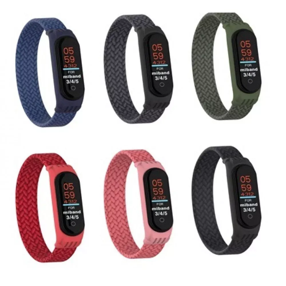 Ремінець Nylon Solo Loop Xiaomi Mi Band 5 6 — Pink — фото 3