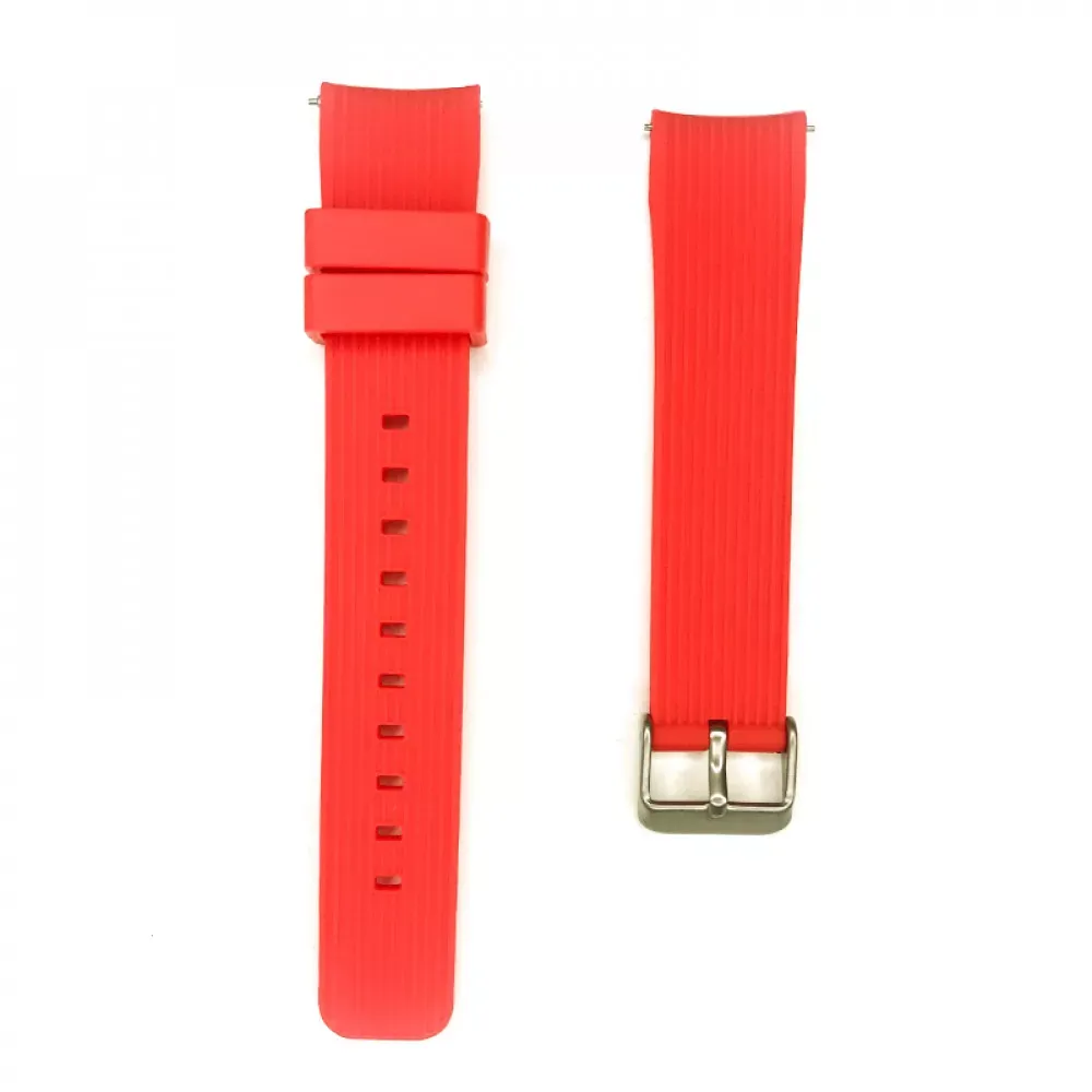 Ремінець Silicon Stripe — Універсальний 20 mm — Red