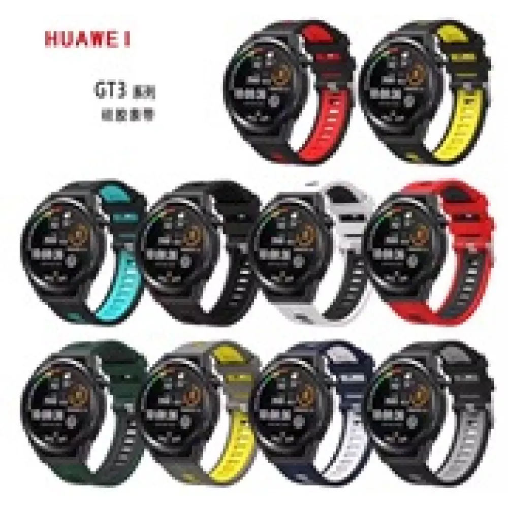 Ремінець Silicone GT3 Універсальний 22 mm — Black & Yellow — фото 3