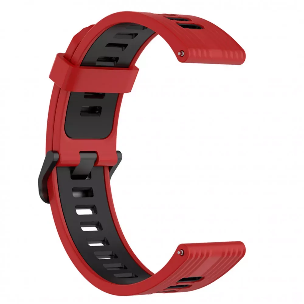 Ремінець Silicone GT3 Універсальний 22 mm — Red & Black — Различные