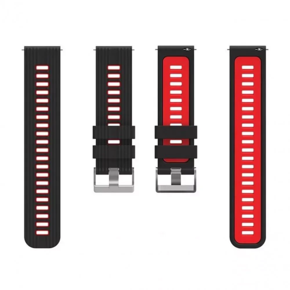 Ремінець Silicone GT3 Універсальний 22 mm — Red & Black — фото 2
