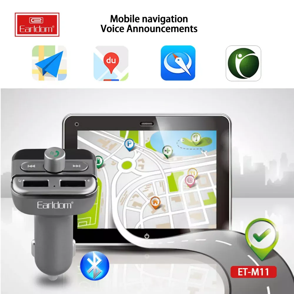 Fm Modulator MP3 Car Charger 3.1A 2U Earldom ET-M11 — фото 6