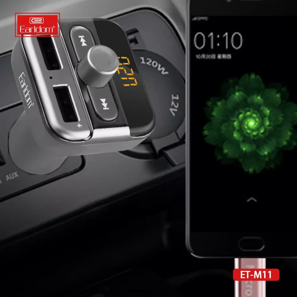 Fm Modulator MP3 Car Charger 3.1A 2U Earldom ET-M11 — фото 7