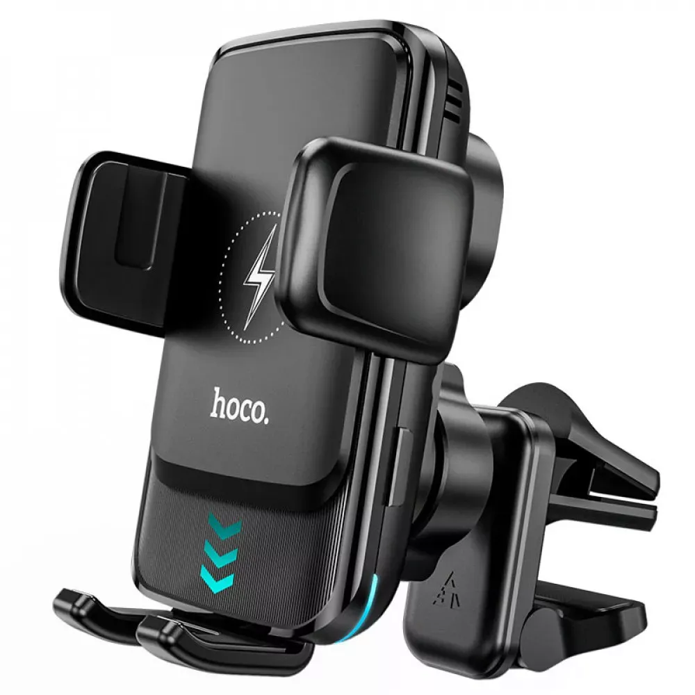 Car Holder Hoco S35 Smart alignment wireless charging __ — Black — Hoco