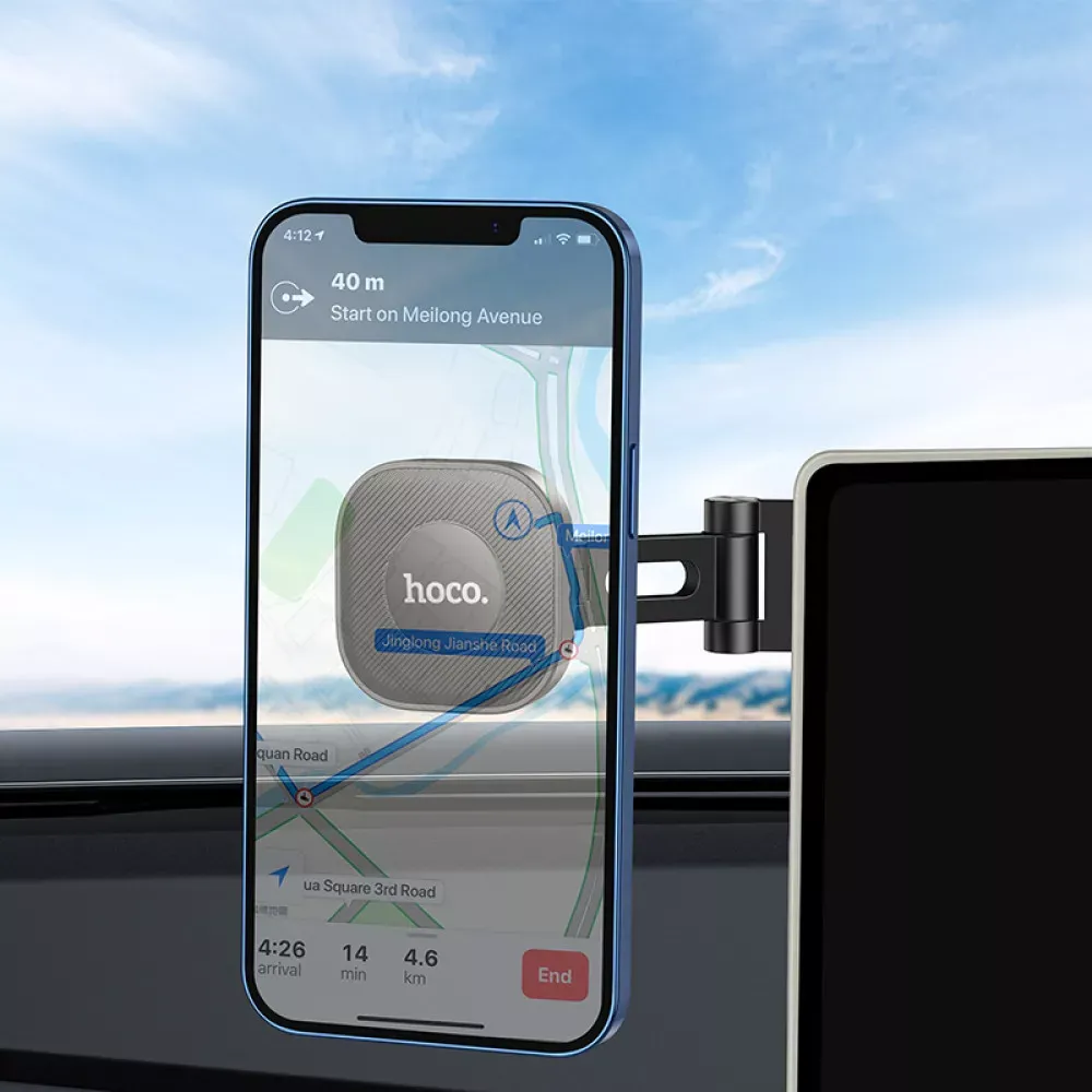 Car Holder Hoco H4 Mike magnetic car mount __ — black — фото 9
