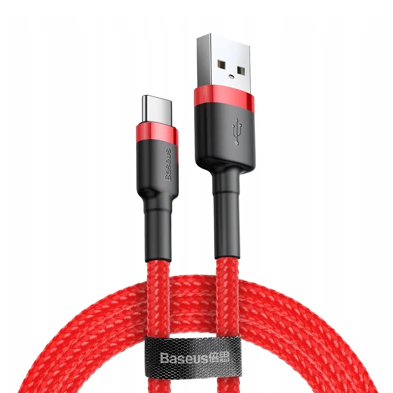 Дата кабель Baseus Cafule USB to Type-C Cable 3A Червоний