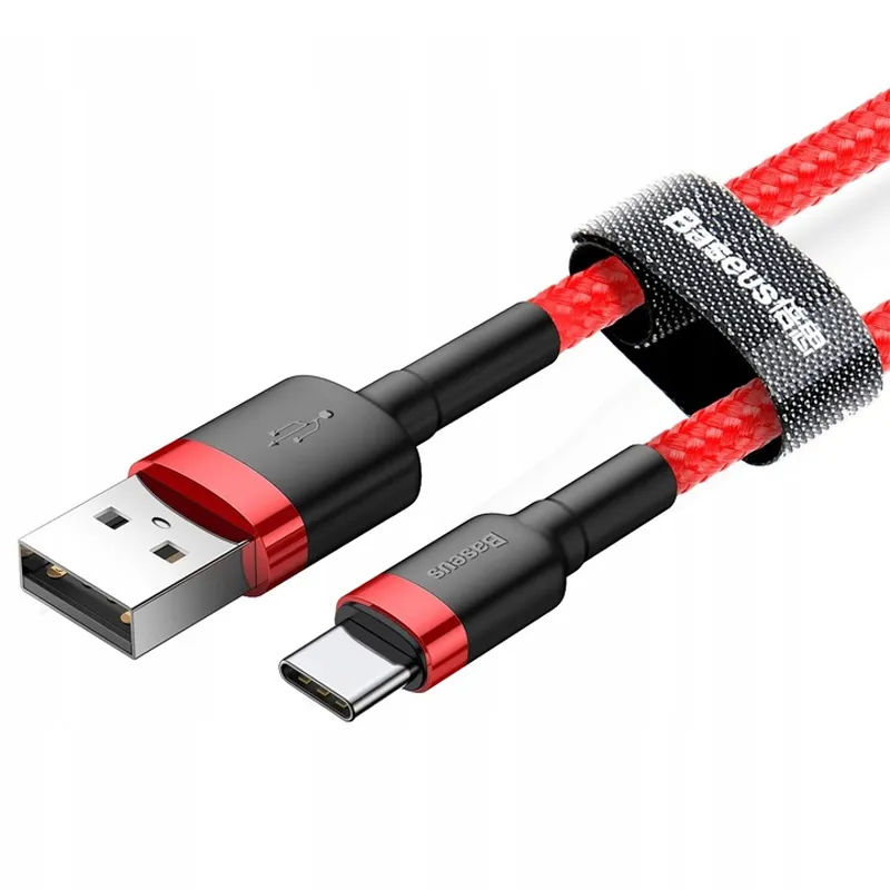 Дата кабель Baseus Cafule USB to Type-C Cable 3A Червоний — фото 2