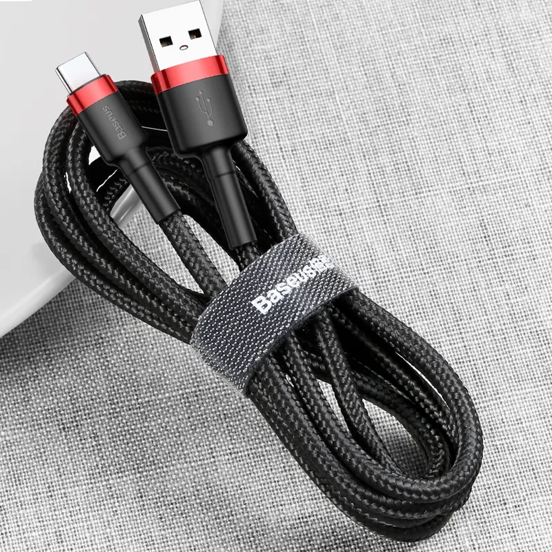 Дата кабель Baseus Cafule USB to Type-C Cable 3A Червоний / Чорний — фото 3