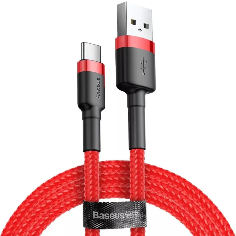 Дата кабель Baseus Cafule USB to Type-C Cable 2A Червоний