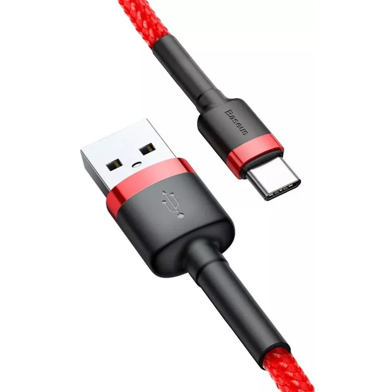 Дата кабель Baseus Cafule USB to Type-C Cable 2A Червоний — фото 3