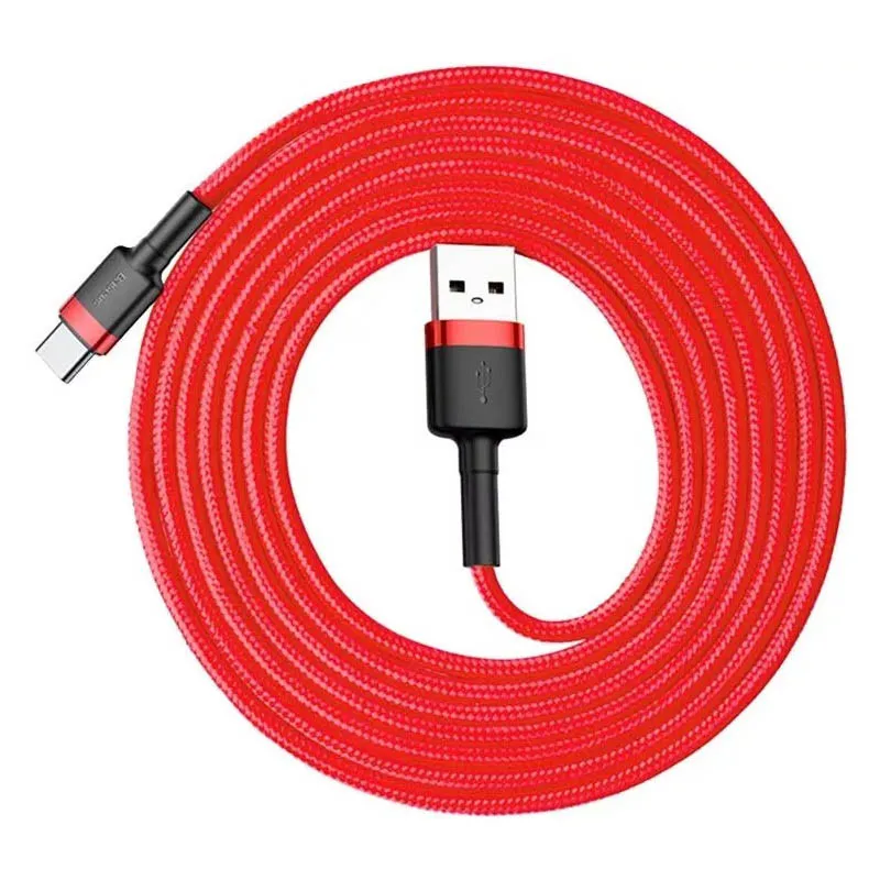 Дата кабель Baseus Cafule USB to Type-C Cable 2A Червоний — фото 4