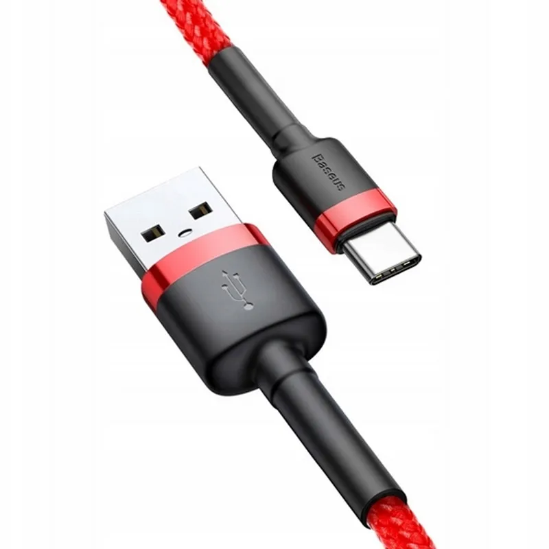 Дата кабель Baseus Cafule USB to Type-C Cable 2A Black / Red — фото 2