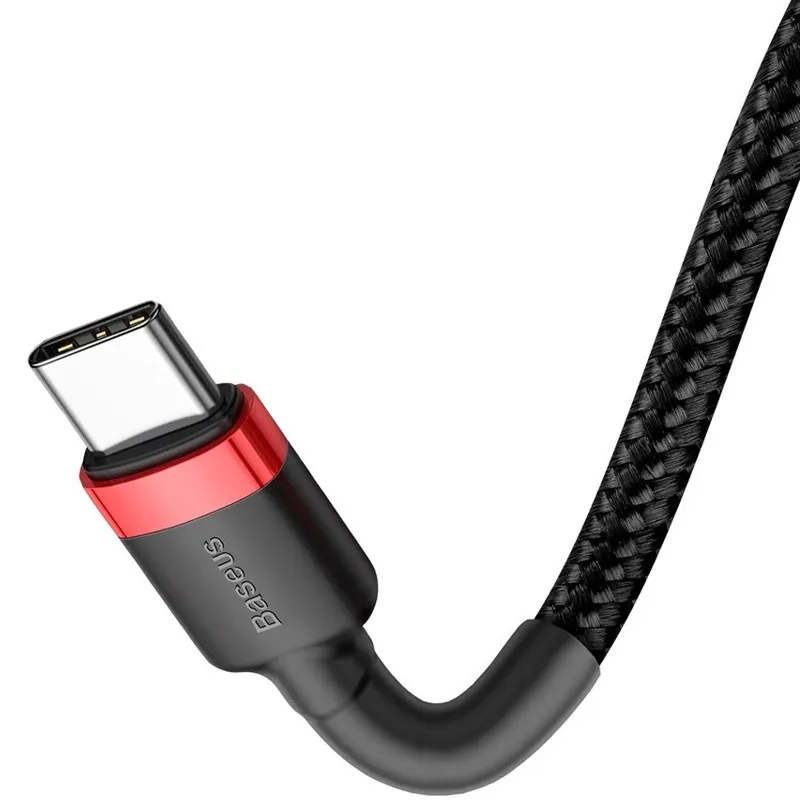Дата кабель Baseus Cafule USB to Type-C Cable 2A Black / Red — фото 3