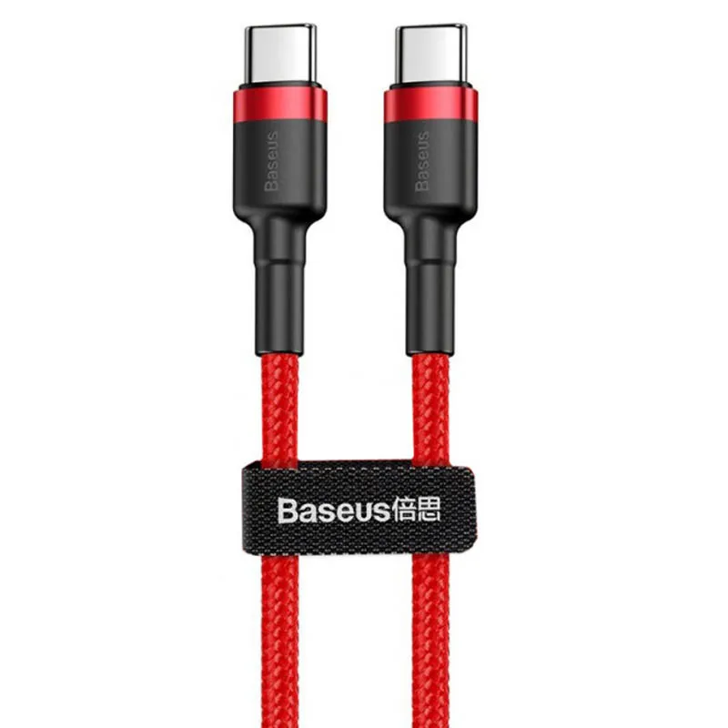 Дата кабель Baseus Cafule Type-C to Type-C PD2.0 60W Червоний — фото 2