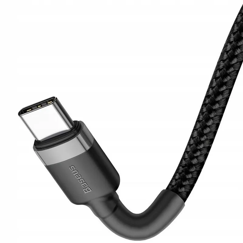 Дата кабель Baseus Cafule Type-C to Type-C PD2.0 60W Чорний / Сірий — фото 3