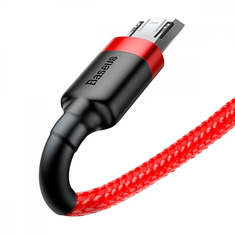 Дата кабель Baseus Cafule USB to MicroUSB Cable 2.4A Червоний — фото 2