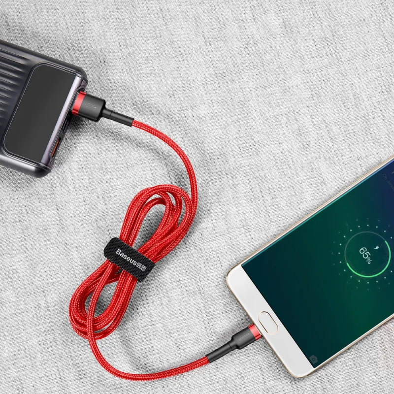 Дата кабель Baseus Cafule USB to MicroUSB Cable 2.4A Червоний — фото 4
