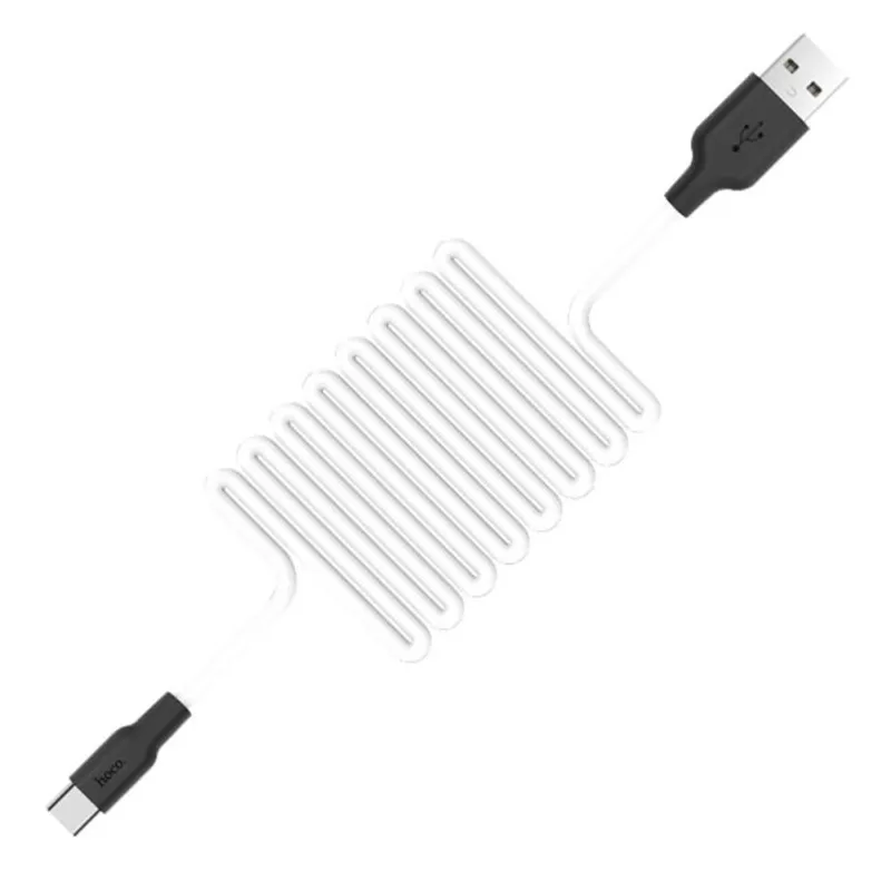 Дата кабель Hoco X21 Plus Silicone Type-C Cable Чорний / Білий — фото 3