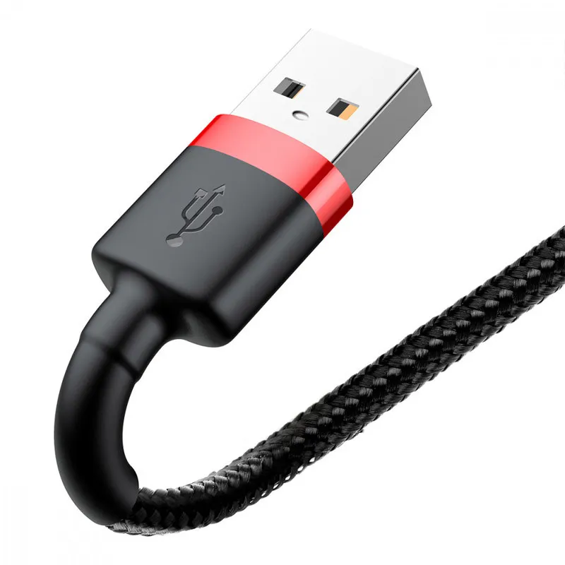 Дата кабель Baseus Cafule USB to Lightning 2.4A Червоний / Чорний — фото 2