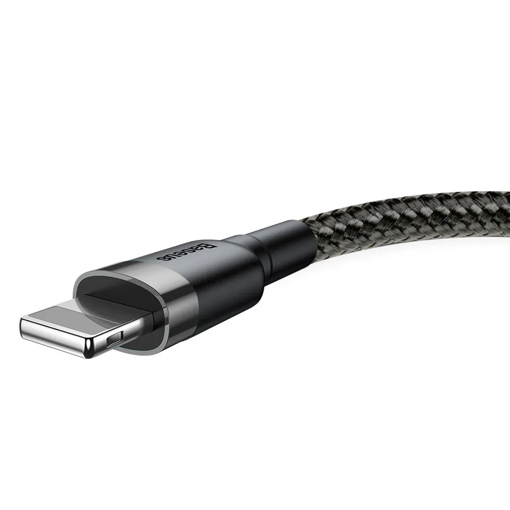 Дата кабель Baseus Cafule USB to Lightning 1.5A Сірий / Чорний — фото 3