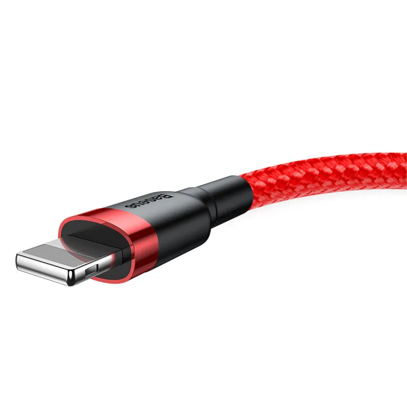 Дата кабель Baseus Cafule USB to Lightning 1.5A Червоний / Чорний — фото 3